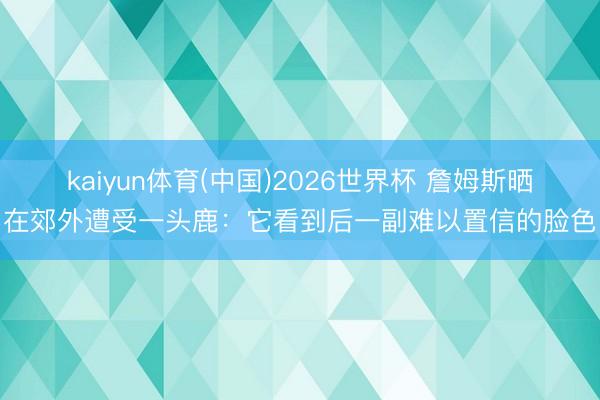 kaiyun体育(中国)2026世界杯 詹姆斯晒在郊外遭受一头鹿：它看到后一副难以置信的脸色