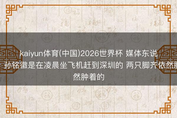 kaiyun体育(中国)2026世界杯 媒体东说念主：孙铭徽是在凌晨坐飞机赶到深圳的 两只脚齐依然肿着的